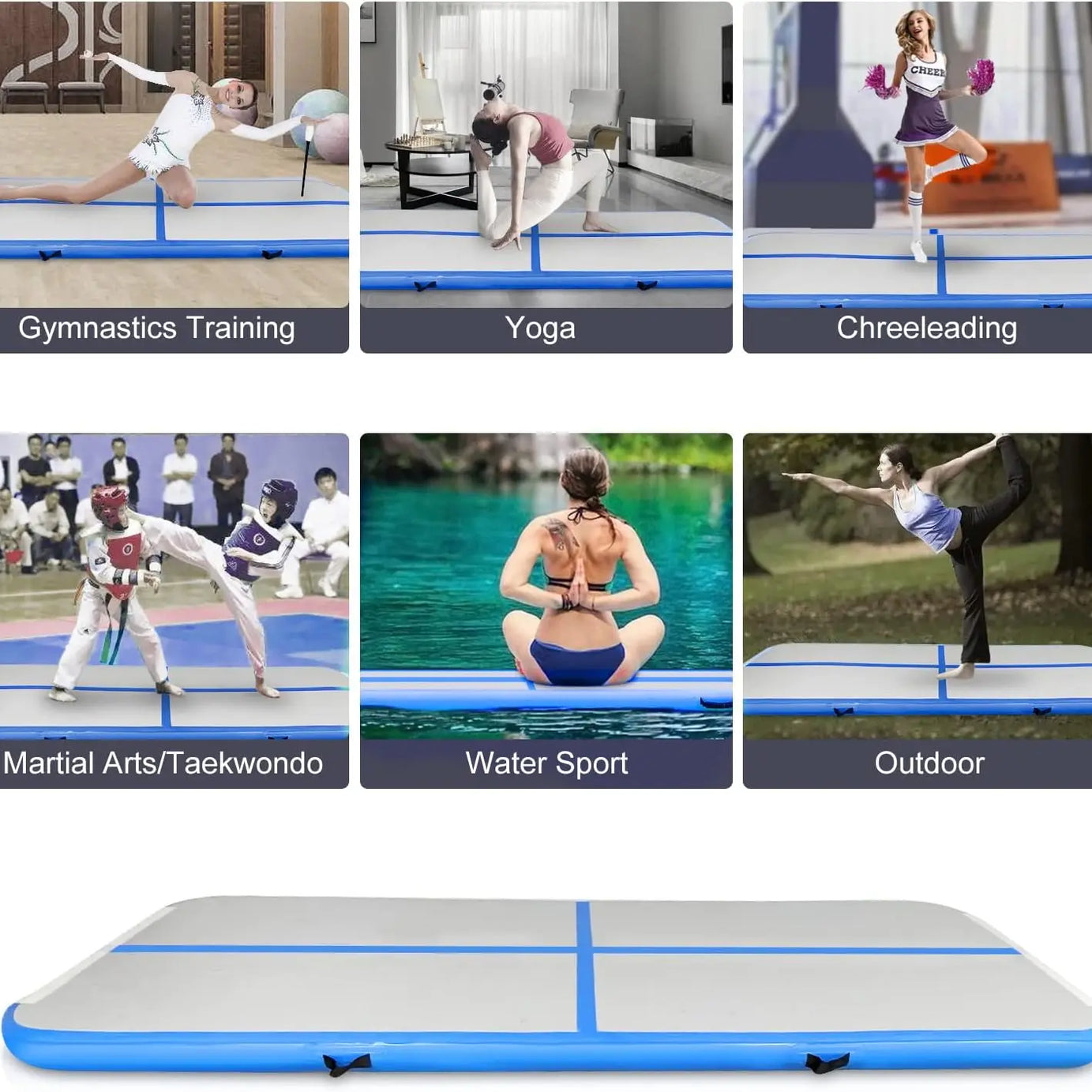 OEM ODM Taekwondo Cheerleading Yoga Gymnastics Tumbling Mat Inflatable Air Track For Wholesale