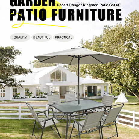 Wholesale Outdoor Metal Steel Patio Table Set Garden Furniture Set With Patio Umbrella