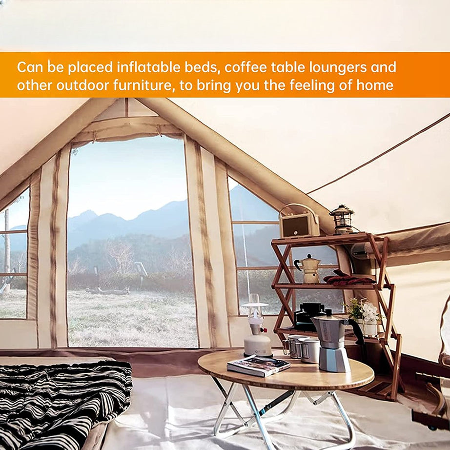 Glamping Canvas Inflatable Outdoor Camping, Customized Luxury Polyester Air Family Tent