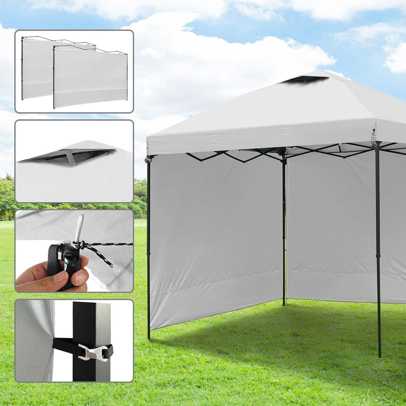 Custom Pagoda Gazebo Pop up Trade Show Folding Event Canopy Tent Outdoor with Two Sides Ceilings