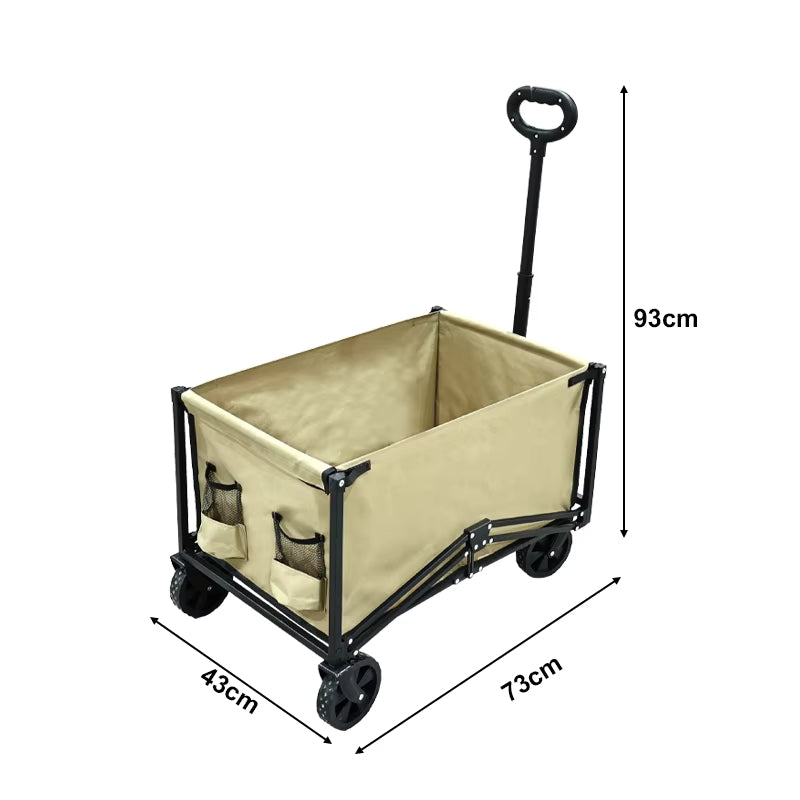 Customizable 600D Oxford Cloth Multi-purpose Portable Folding Steel-frame Four-wheel Trolley