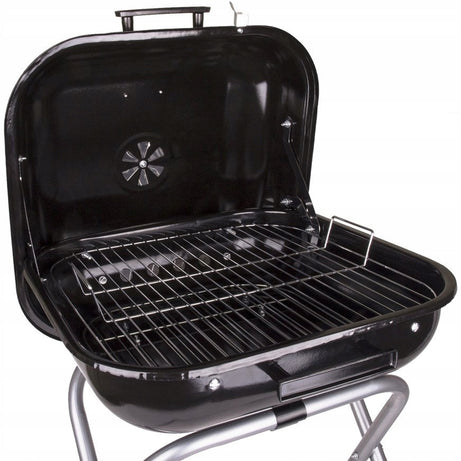 Foldable Black Hamburger Portable Folding Bbq Barbecue Fire Camping Grills