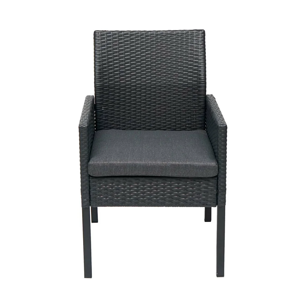 2PC Wholesale Patio Modern Stainless Steel Outdoor Garden Rattan Patio Chairs
