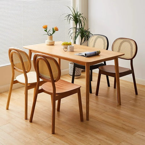Modern Wooden Restaurant Furniture Solid Rattan Wood Dining Chair