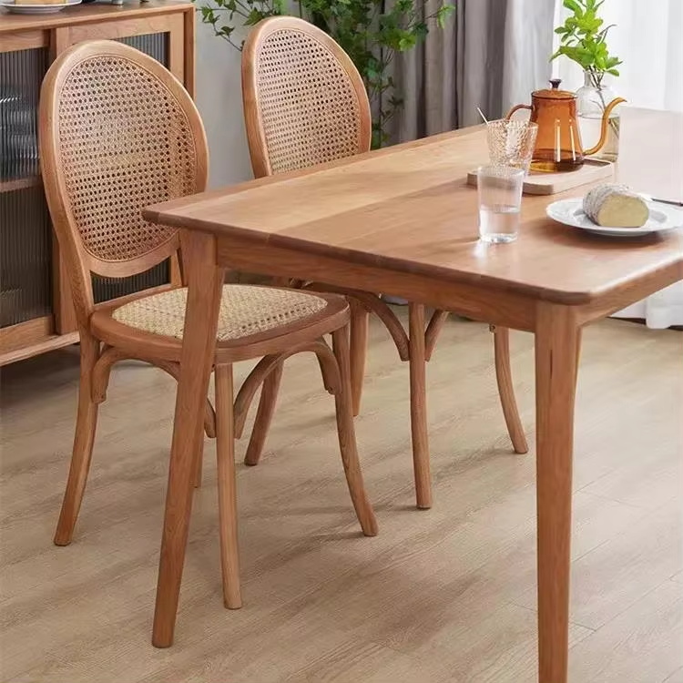 Solid Banquet Event Rattan Wood Restaurant Furniture Dining Chair