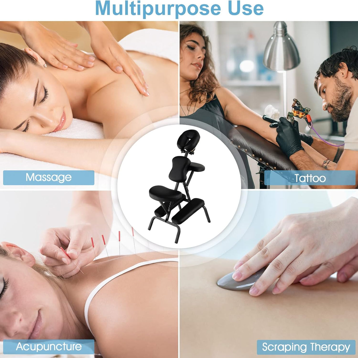 Adjustable Beauty Salon Massage Bed Portable Folding Massage Chair