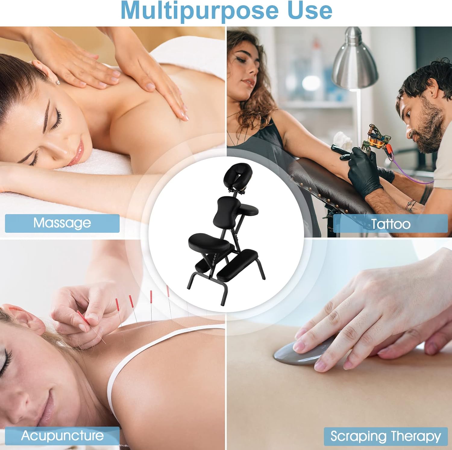 Adjustable Beauty Salon Massage Bed Portable Folding Massage Chair
