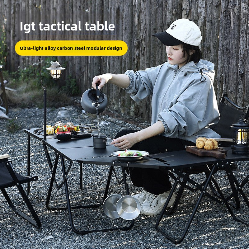Outdoor Furniture Portable Lightweight Tactical Foldable Camping Picnic Table