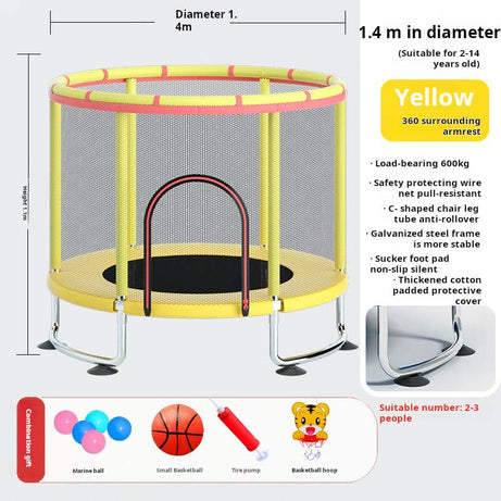 Indoor And Outdoor Children's Trampoline Small Mini Trampoline With Protection Net