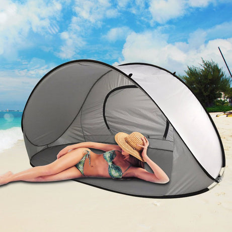 New Outdoor Camping Pop Up Beach Tent Sun Shade Eco-Friendly Uv Fabric Sun Shelter Summer Tent