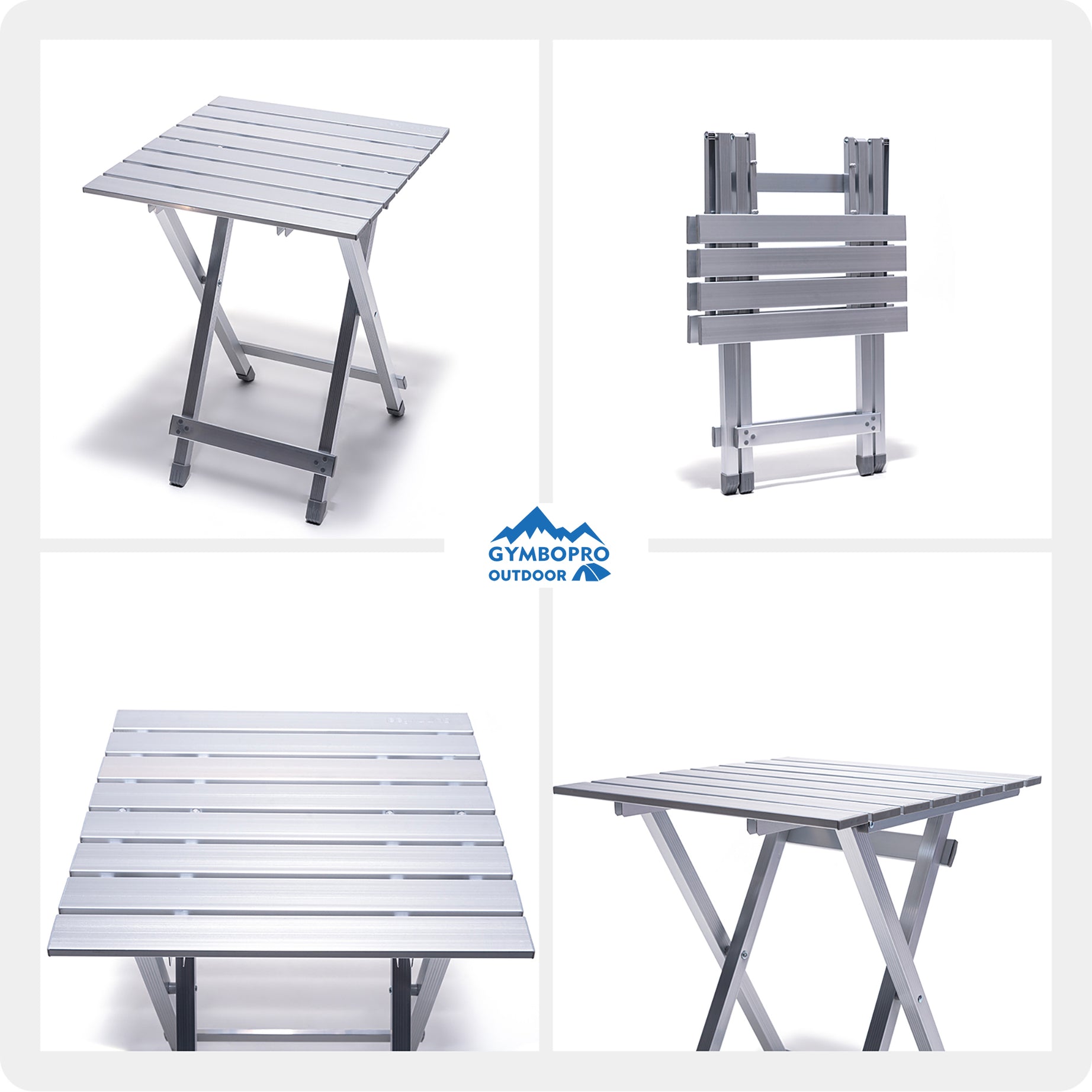 Lightweight Aluminum Portable Picnic Table Outdoor Folding Camping Cooking Beach Hiking Trips Fishing Barbecue