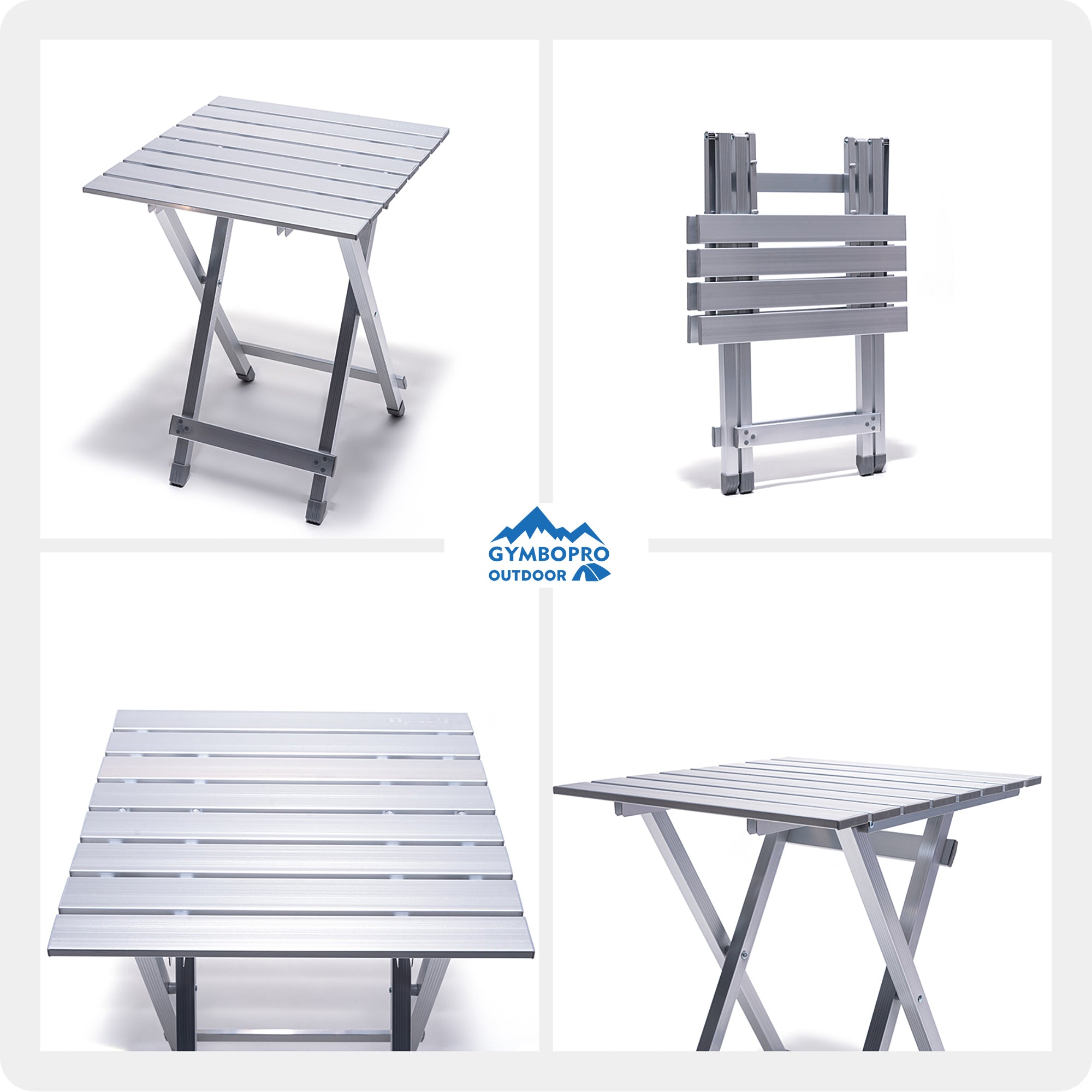 Lightweight Aluminum Portable Picnic Table Outdoor Folding Camping Cooking Beach Hiking Trips Fishing Barbecue