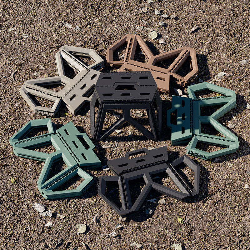 Outdoor Lightweight Portable Camping Plastic Folding Stool Folding Chair