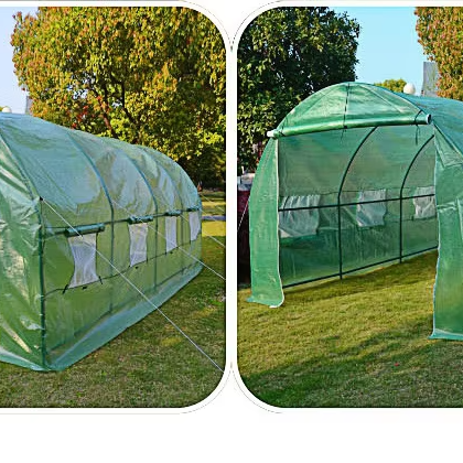 4*3M 6*3M 8*3M Green House Galvanized Tube Tunnel Garden Greenhouse Cover