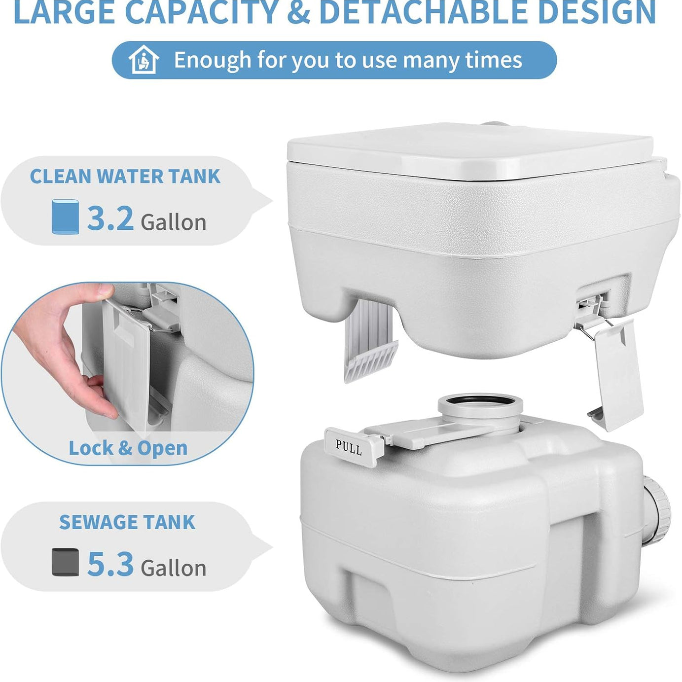 20L Camping Travel Toilet Outdoor Mobile Portable Toilet for Wholesale