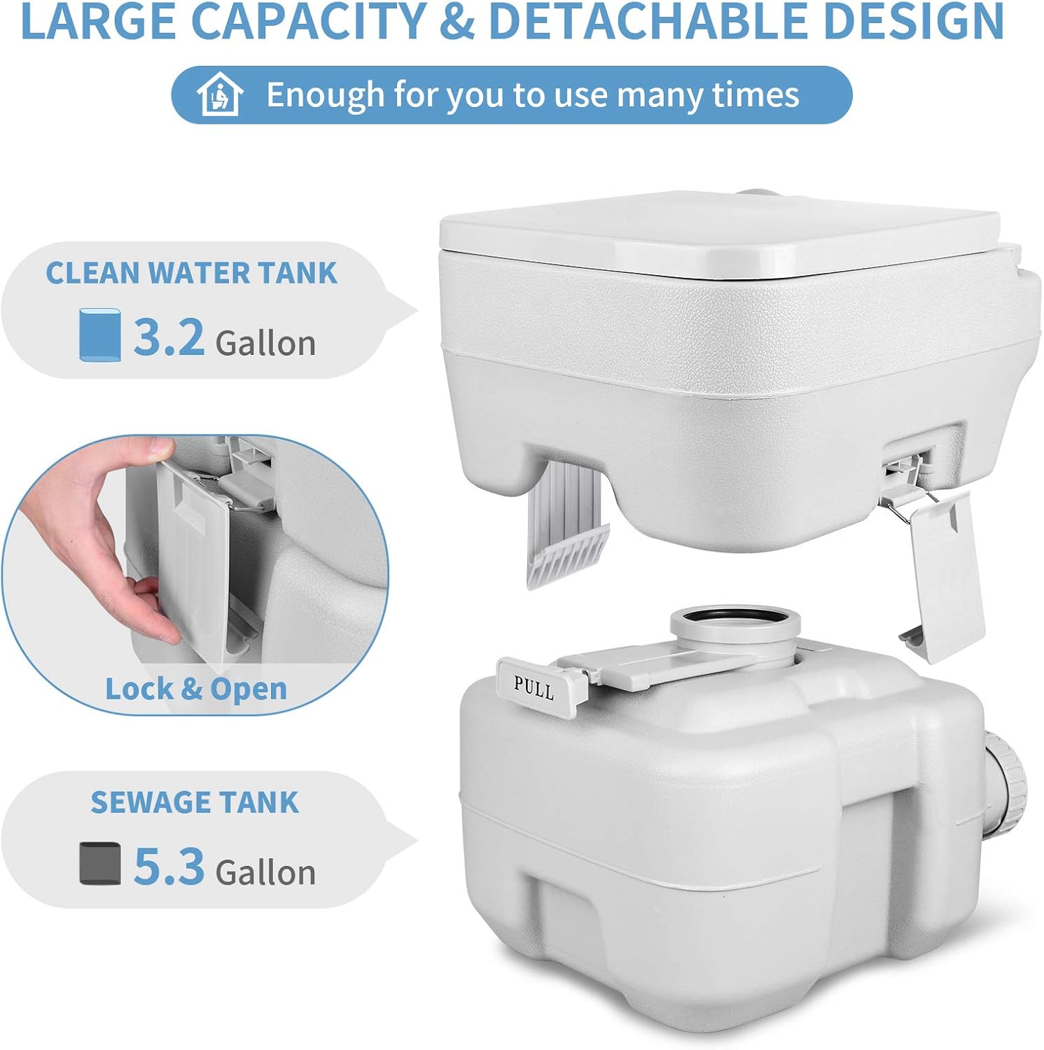 20L Camping Travel Toilet Outdoor Mobile Portable Toilet for Wholesale