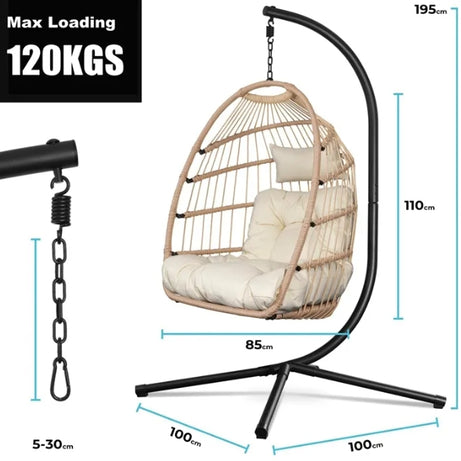 Garden Popular Outdoor Hanging Egg Chair Patio Swings Hanging Chair for Wholesale