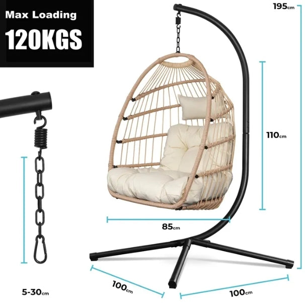 Garden Popular Outdoor Hanging Egg Chair Patio Swings Hanging Chair for Wholesale