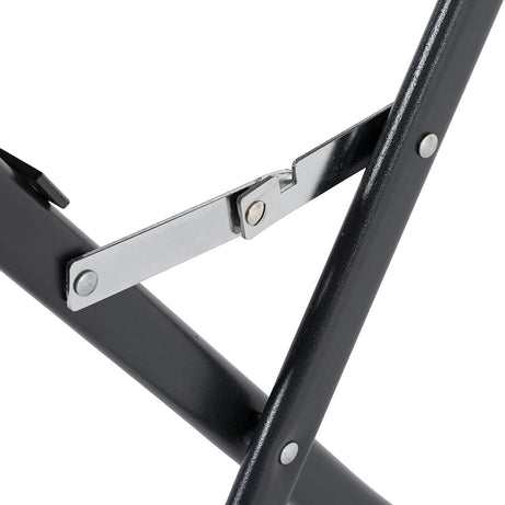 Garden Outdoor Black PE Rattan Folding Table Chair Set Plastic Square