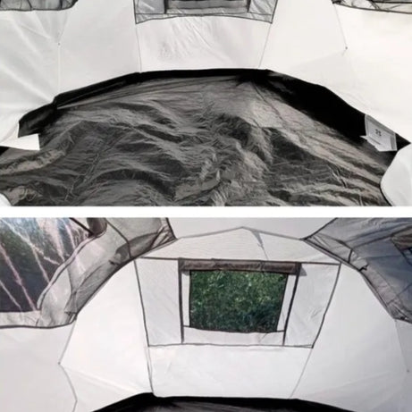 Portable 4 People Waterproof Tunnel Tent For Outdoor Camping Windproof Fiberglass