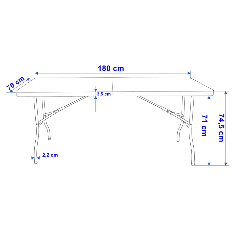 Wholesale Cheap Price Sale Outdoor Garden Stackable Restaurant Dining White Plastic HDPE Folding Table For Party