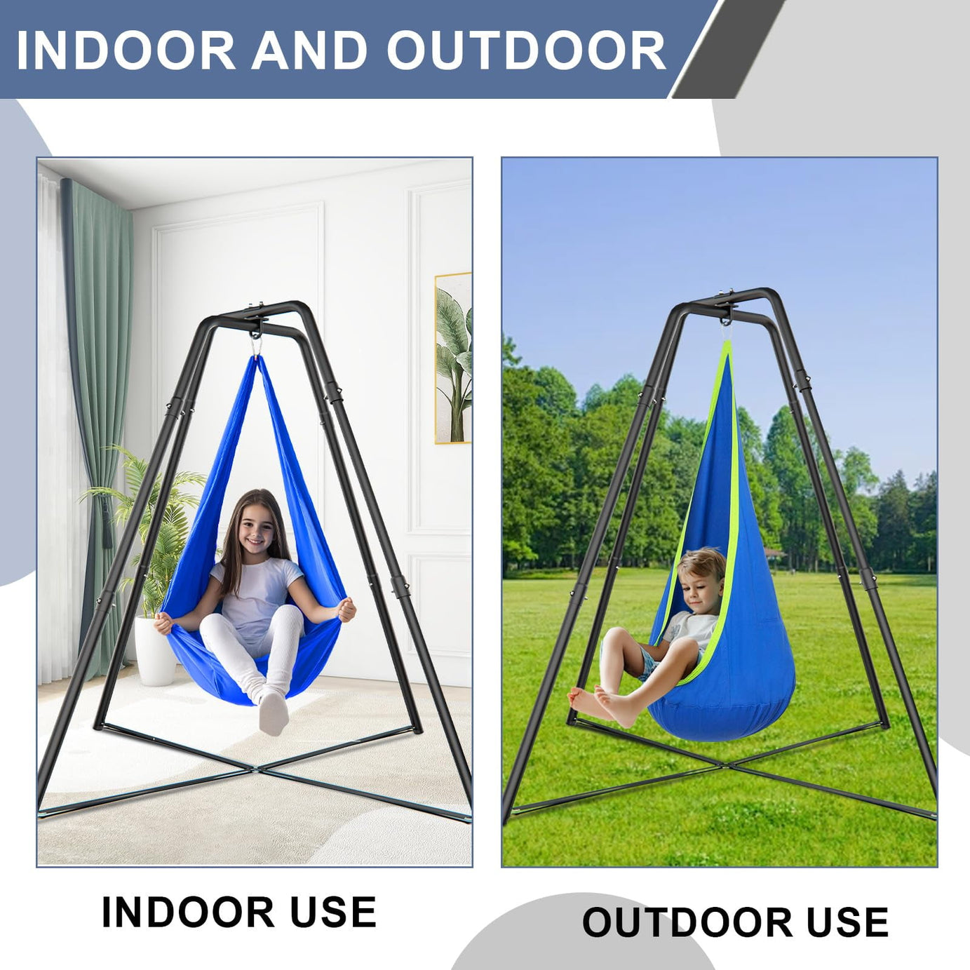 Portable Hanging Canvas Hammock Pod Kids Swing Chair