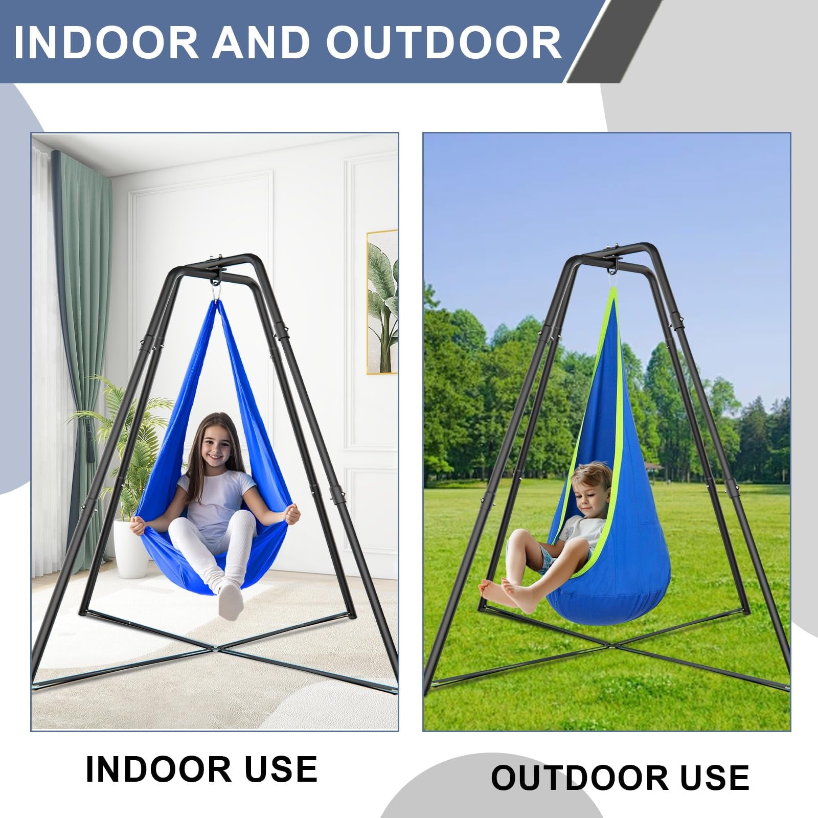 Portable Hanging Canvas Hammock Pod Kids Swing Chair