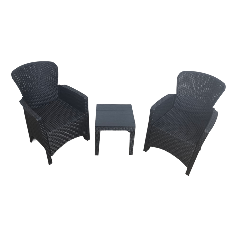 Modern Design 3-Piece Patio Set Outdoor PE Rattan Garden Sofa