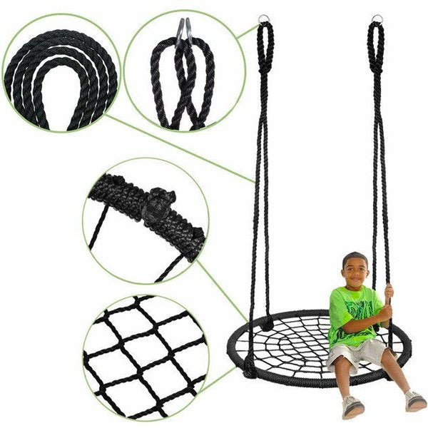 Playground Adjustable Ropes Patio Swings Saucer Outdoor Swing For Kid