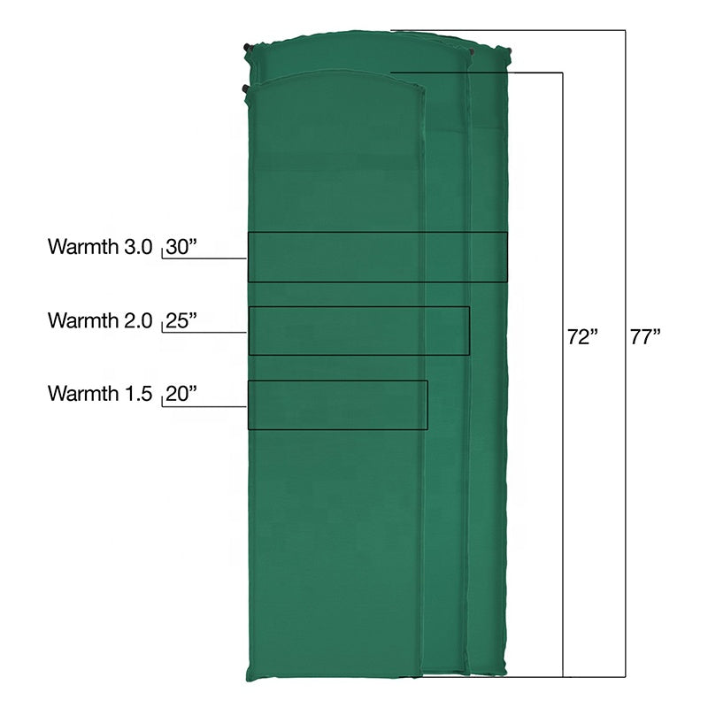 Outdoor Polyester Fibermaterial Camping Mat Self Inflatable Insulated Sleep Camping Mat