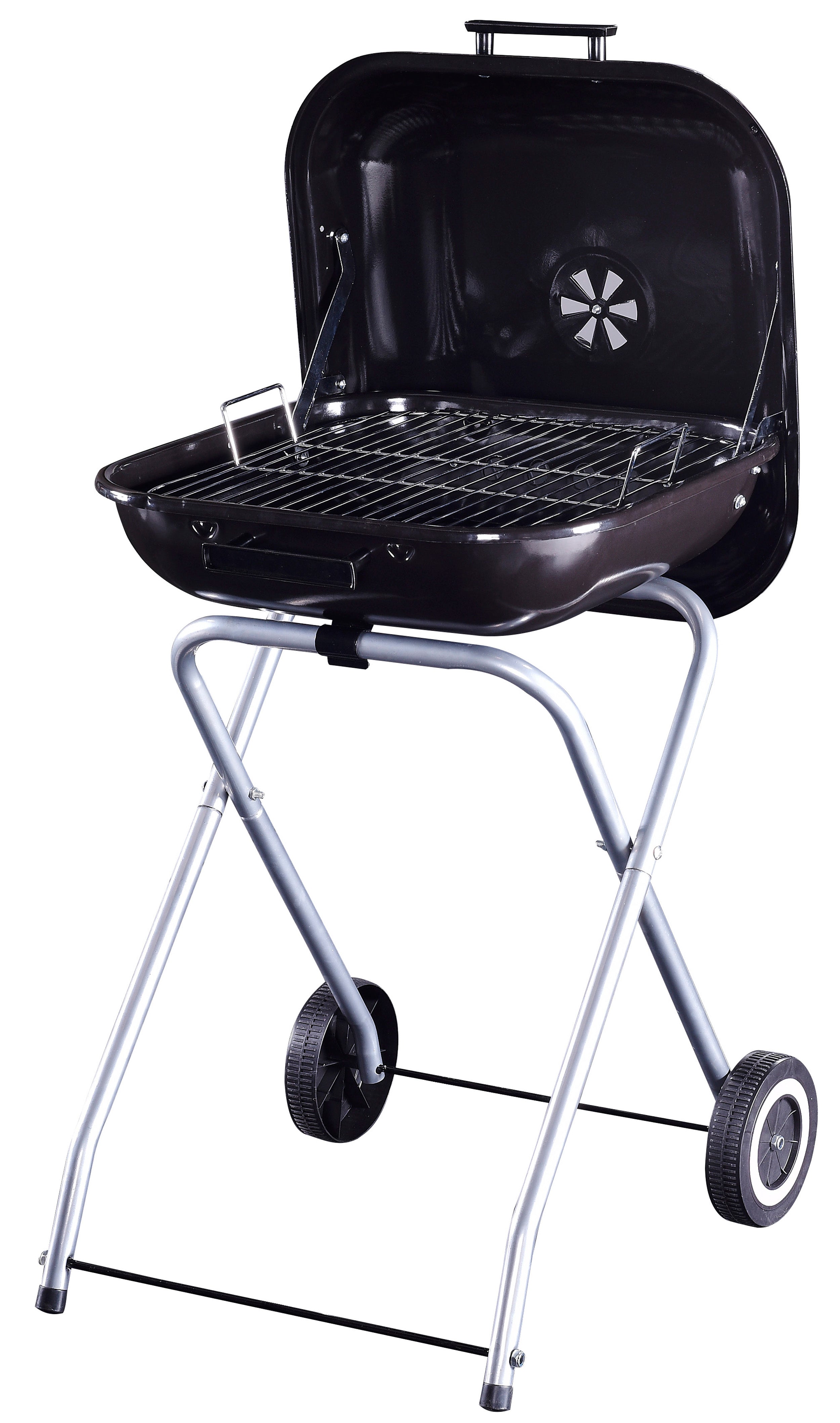 Foldable Black Hamburger Portable Folding Bbq Barbecue Fire Camping Grills