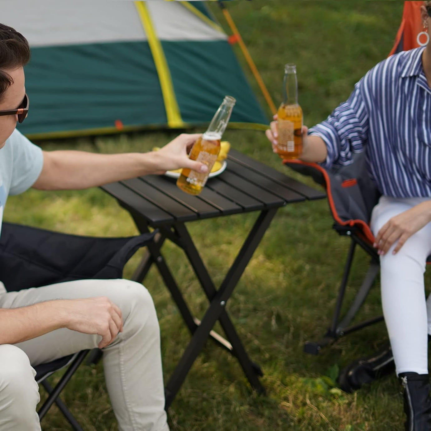 Lightweight Aluminum Portable Picnic Table Outdoor Folding Camping Cooking Beach Hiking Trips Fishing Barbecue