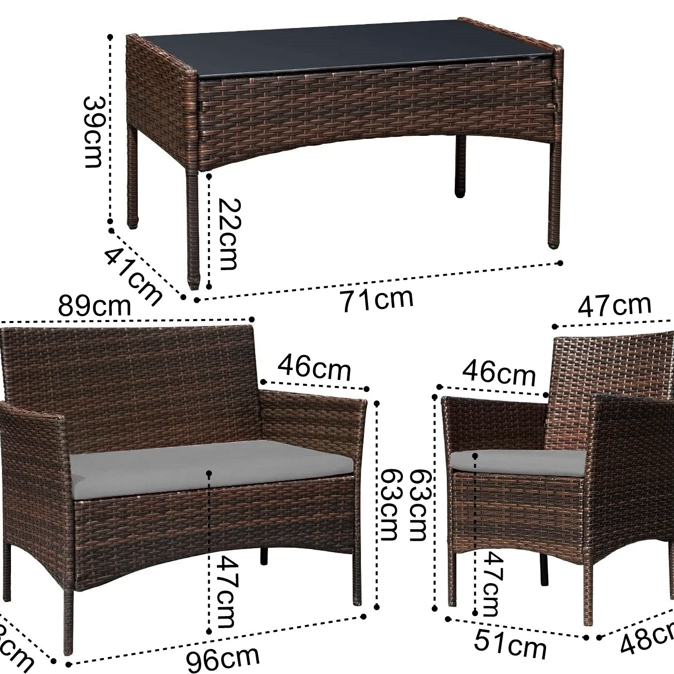 Patio Rattan Wicker Sofa Set Outdoor Table And Chairs Set Rattan Furniture Garden Sets