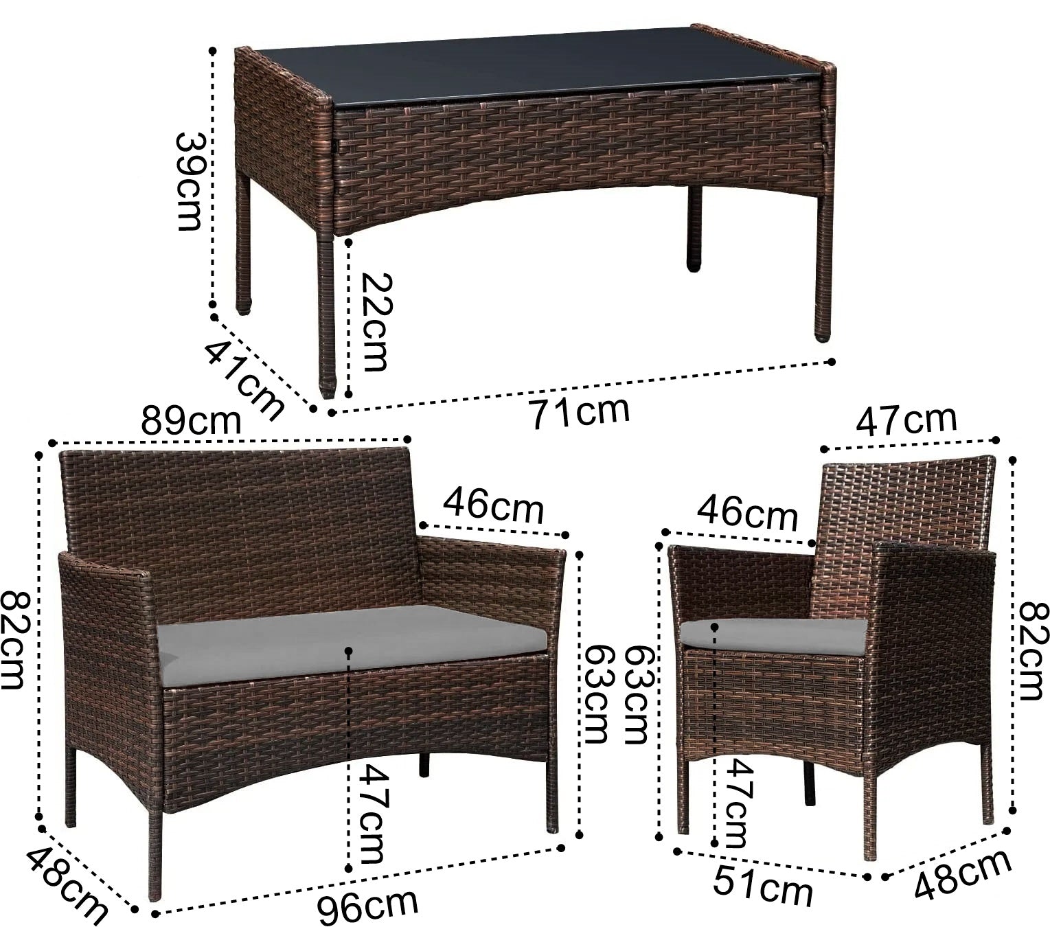 Patio Rattan Wicker Sofa Set Outdoor Table And Chairs Set Rattan Furniture Garden Sets