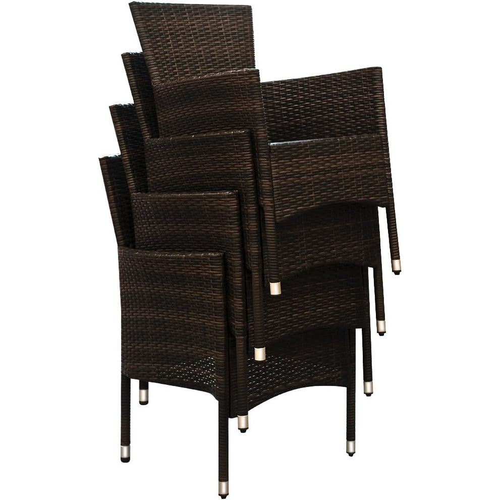 PE Rattan Dining Table Factory Wholesale Outdoor Furniture Garden Chair Patio Set