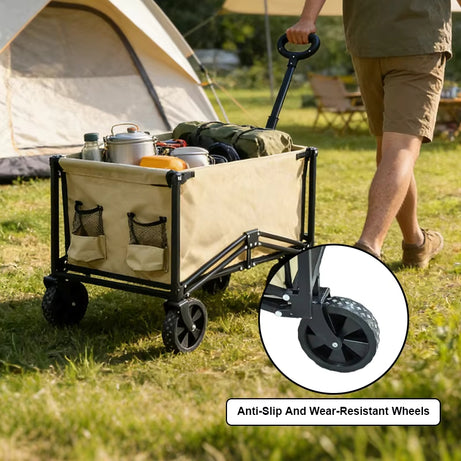 Customizable 600D Oxford Cloth Multi-purpose Portable Folding Steel-frame Four-wheel Trolley