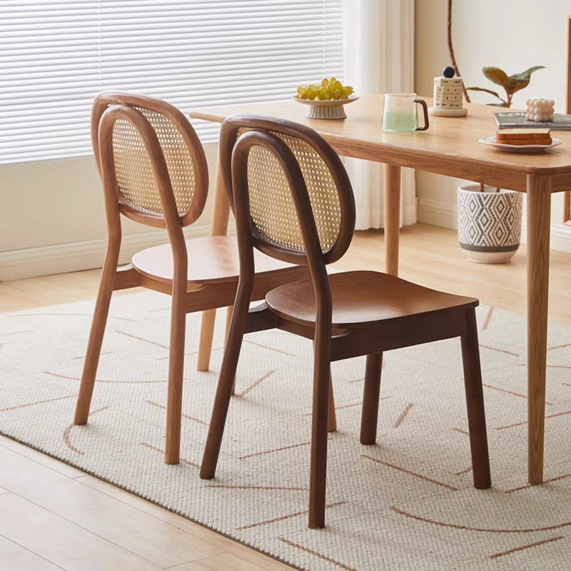 Modern Wooden Restaurant Furniture Solid Rattan Wood Dining Chair