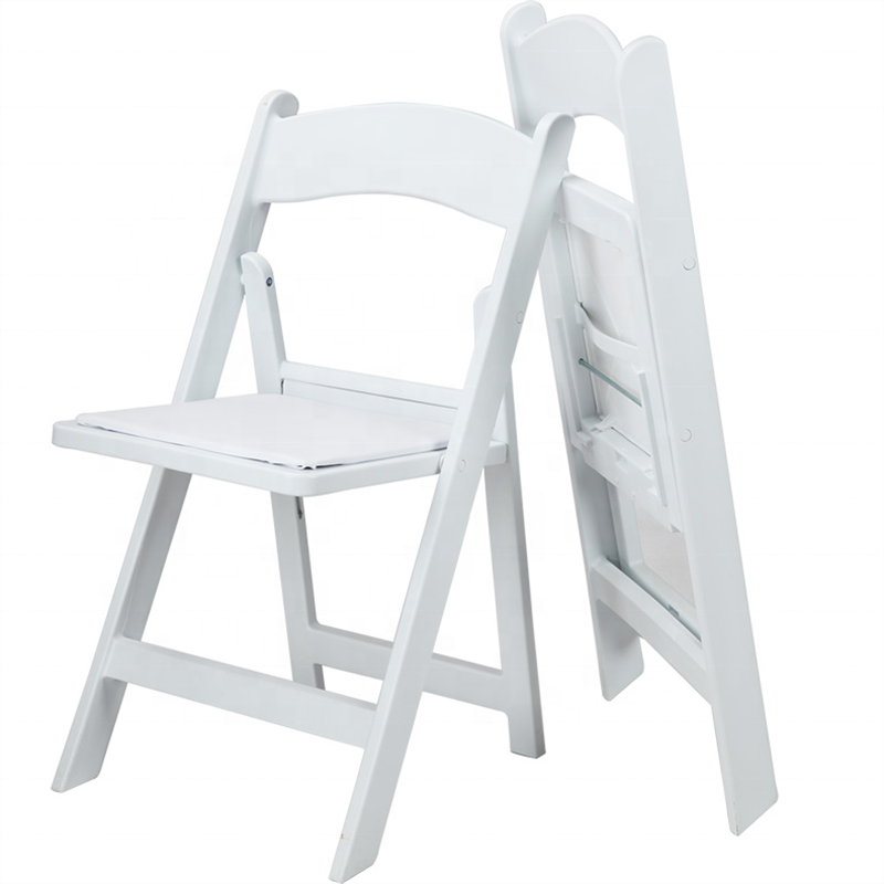 Wholesale 1 Pack Outdoor White Wimbledon Resin Folding Chair for Wedding Party Banquet