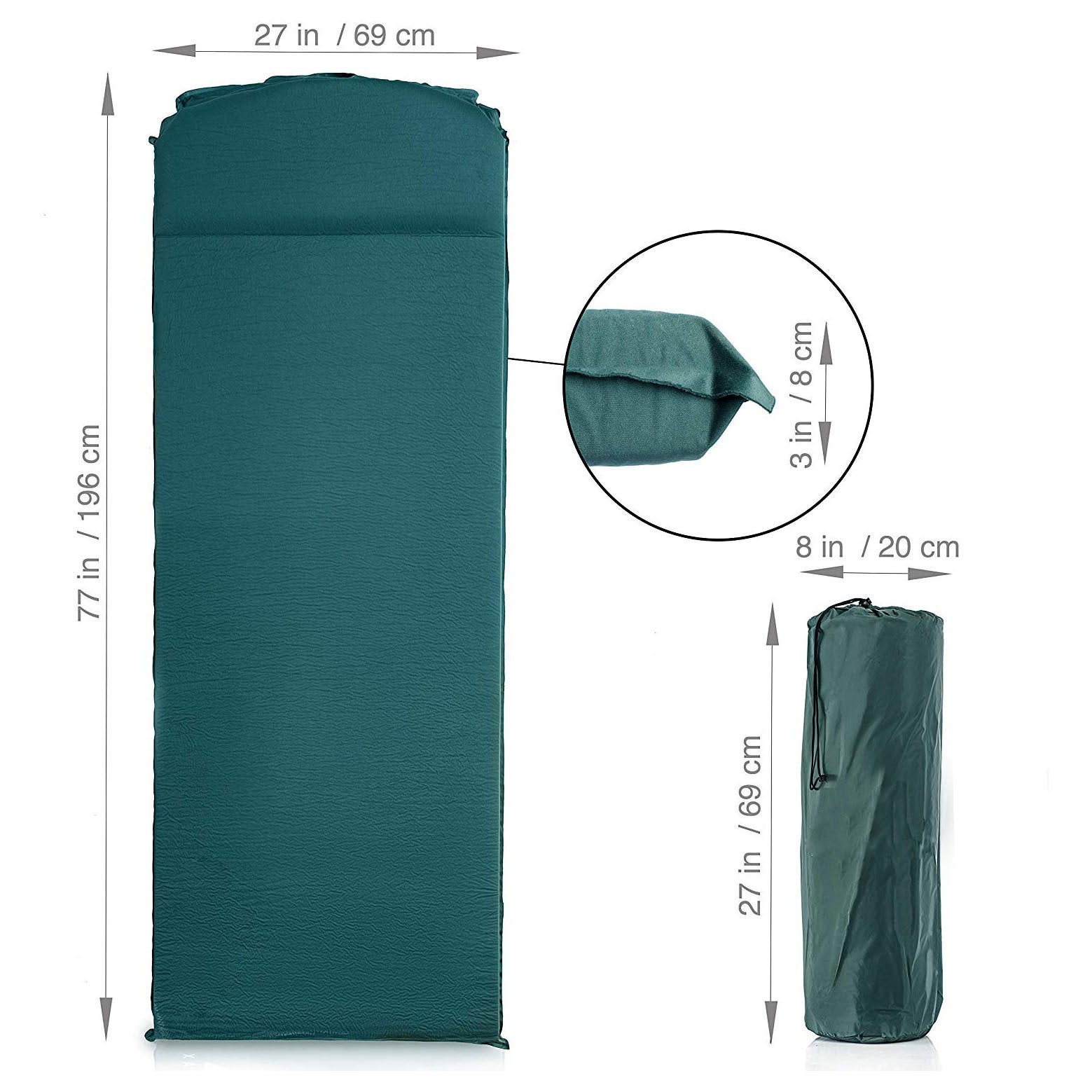Portable Waterproof Outdoor Sleeping Pad Air Mattress Inflatable Sleeping Mat