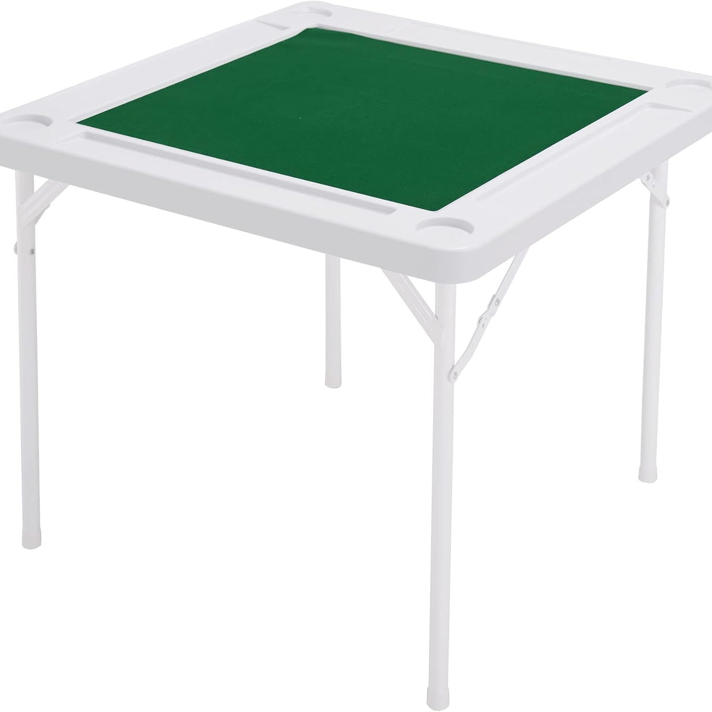 White Folding Plastic Material Square Blow Mold Domino Games Table