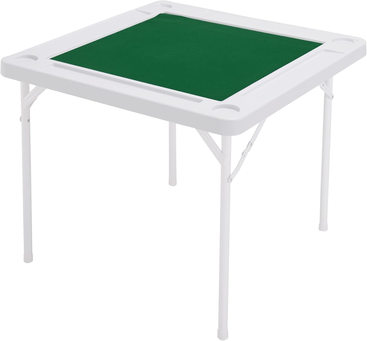 White Folding Plastic Material Square Blow Mold Domino Games Table