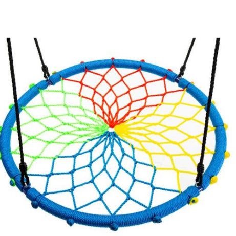 Kids Play Outdoor Spider Web Tree Swing Fun Flying Hanging Wooden Tree Swings