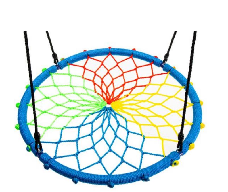 Kids Play Outdoor Spider Web Tree Swing Fun Flying Hanging Wooden Tree Swings