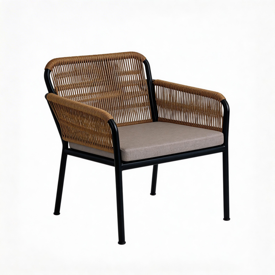 Modern Comfort Elegant 4-Piece Outdoor PE Rattan Furniture Set for Patio Garden