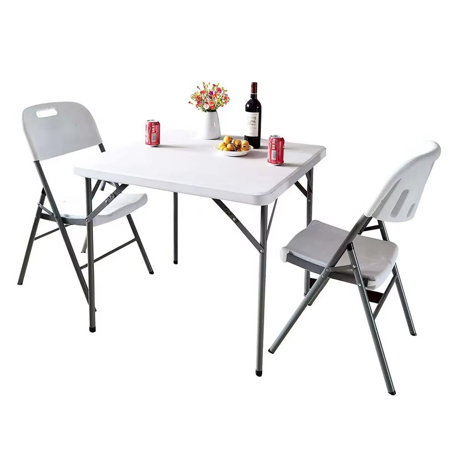 Portable Hdpe Outdoor 86cm Plastic Folding Square Table