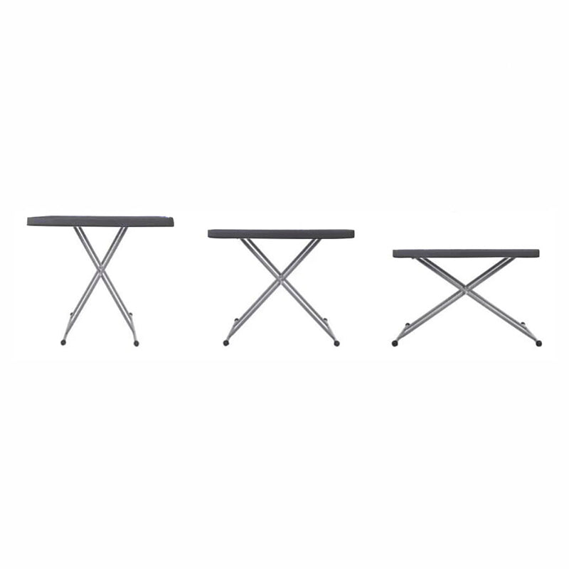 Height Adjustable Portable White Small Dining Plastic Folding Table For Picnic