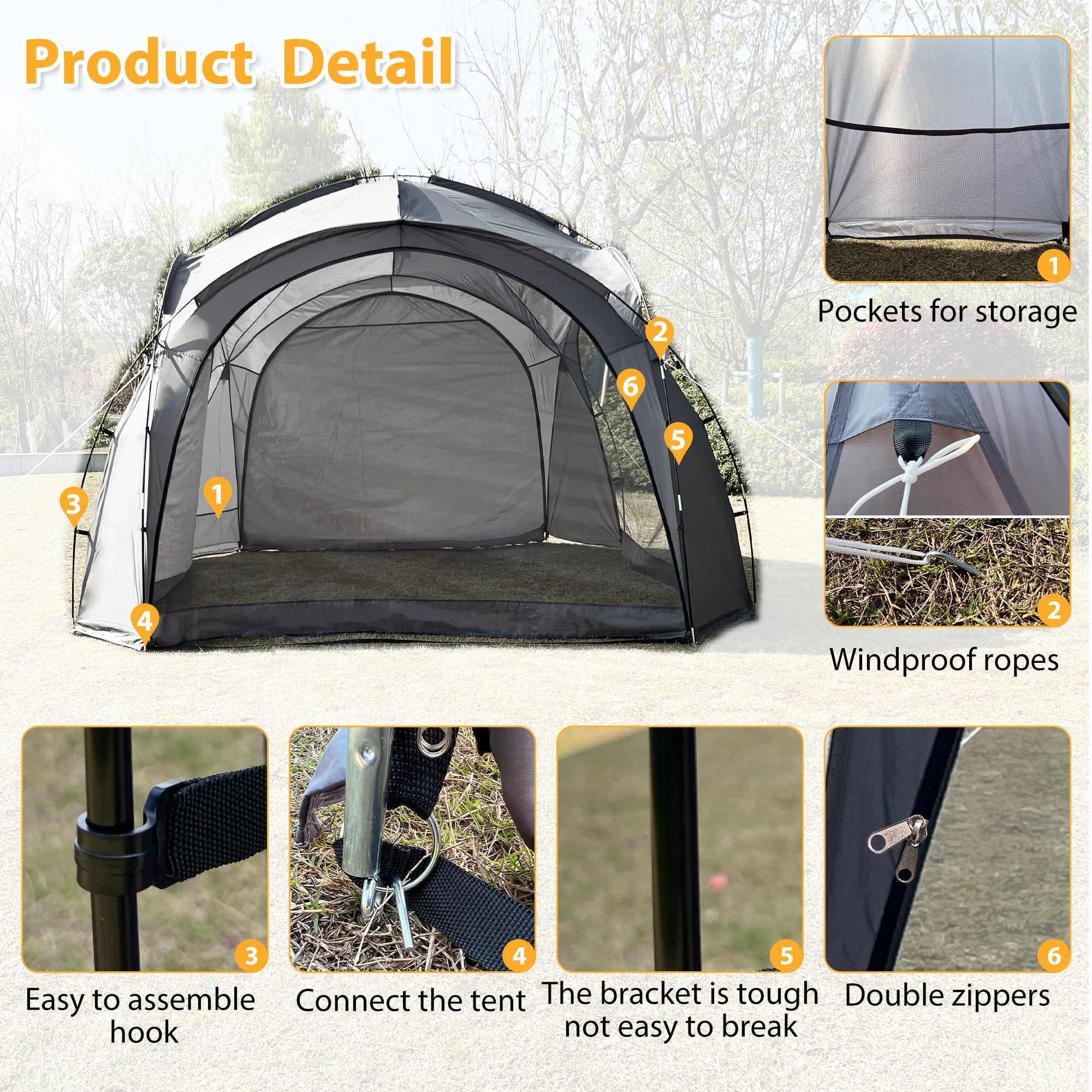 Customizable Waterproof Outdoor Event Air Camping Tent Instant 4 Season Oxford Fabric Canopy Dome Camping Tent