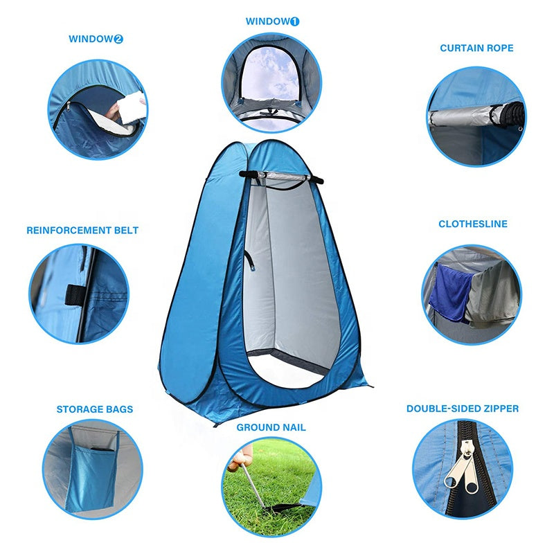 Hot Sale Outdoor Camping Pop Up Dressing Toilet Portable Set Up Instantly Awning Toilet Shower Tent