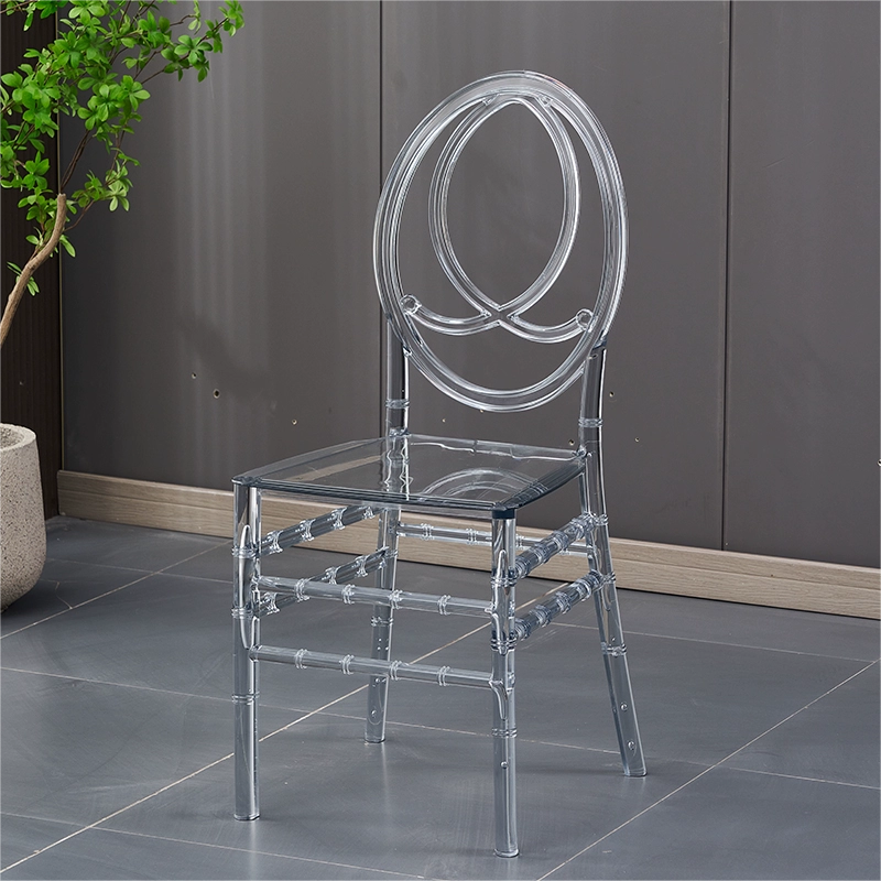 Light Weight Furniture Dining Reception Plastic White Acrylic Pp Clear Resin Transparent Chivari Chair Wedding