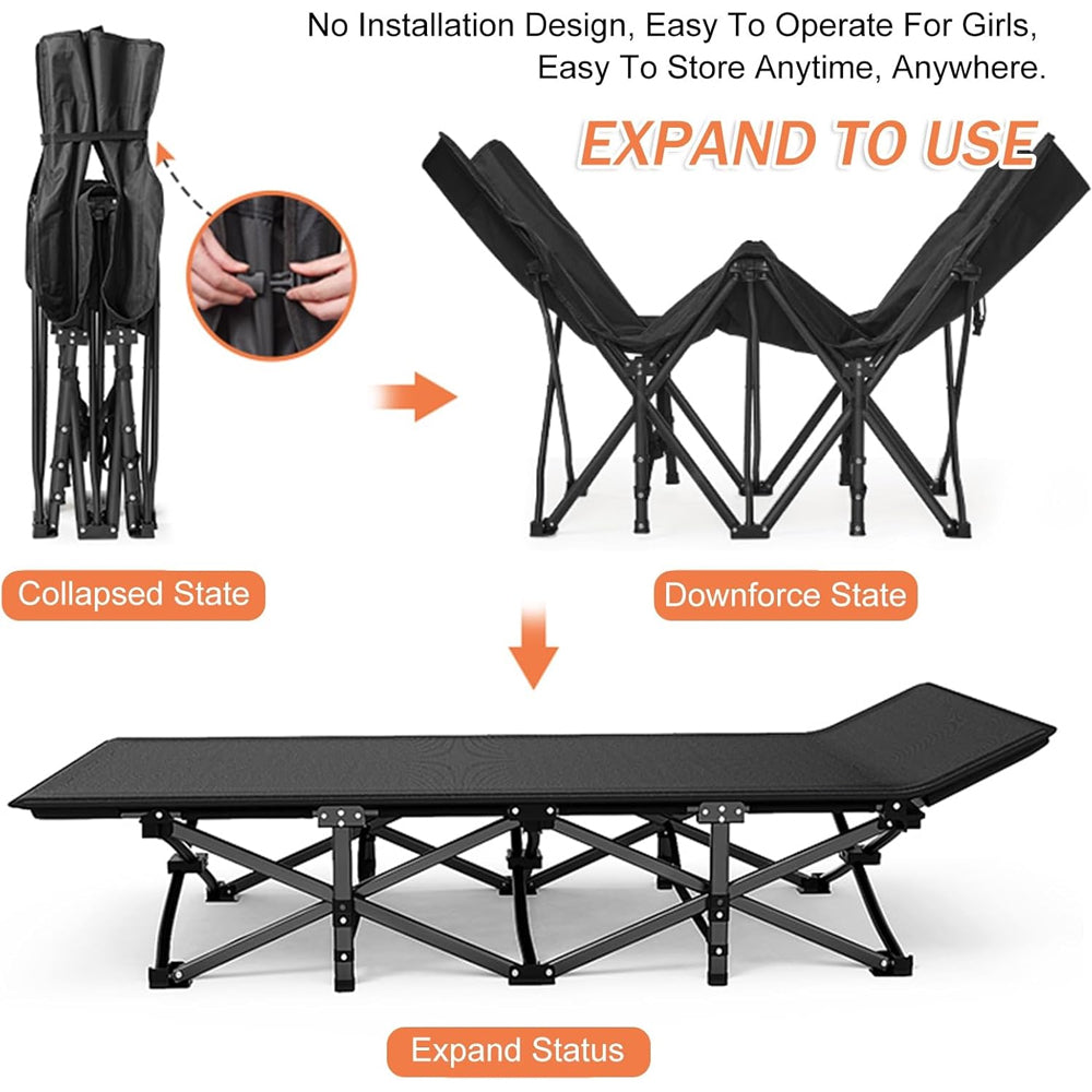Outdoor Portable Oxford Multifunctional Office Camping Cot Folding Bed
